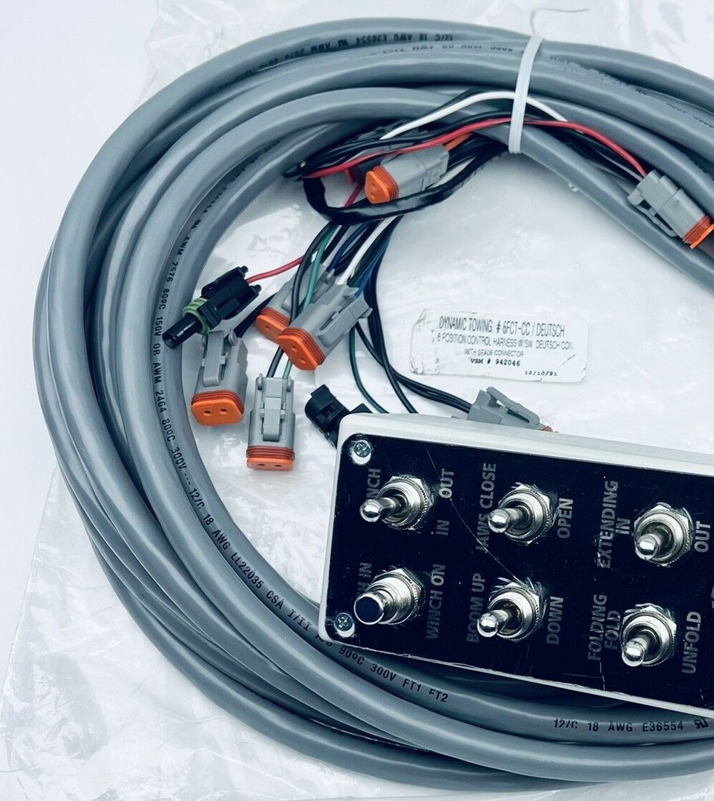 WHEEL LIFT CONTROL CORD DYNAMIC 6POSITION CONTROL HARNESS W/DEUTSCH & SPIDE CONN