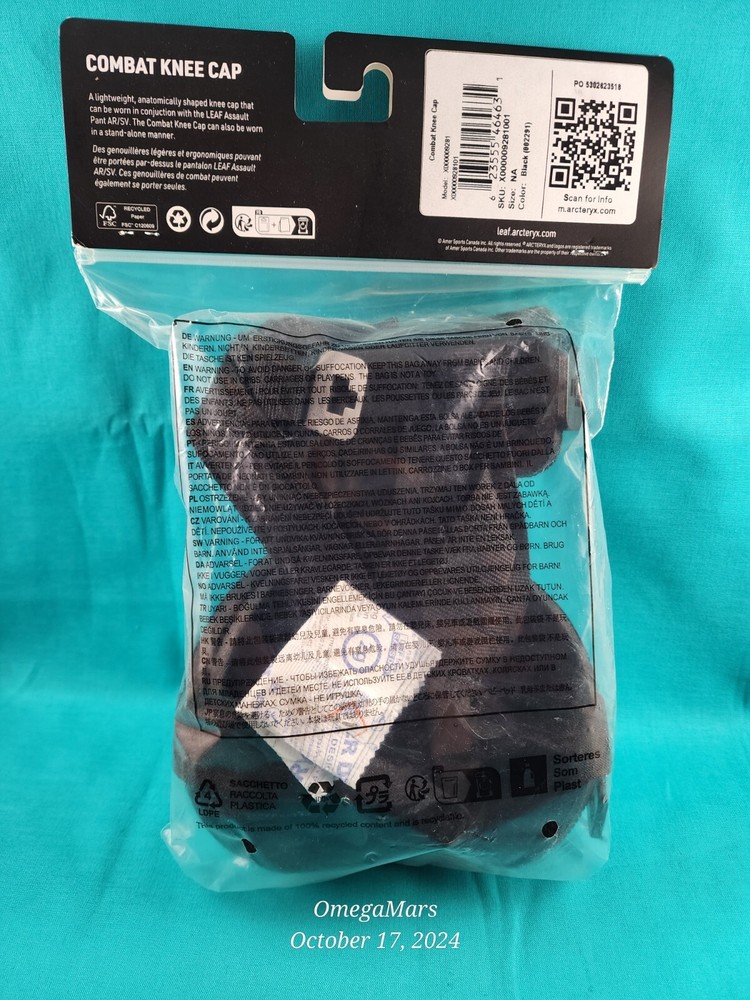 Arc’teryx LEAF Combat Knee Cap Pads Os BLACK