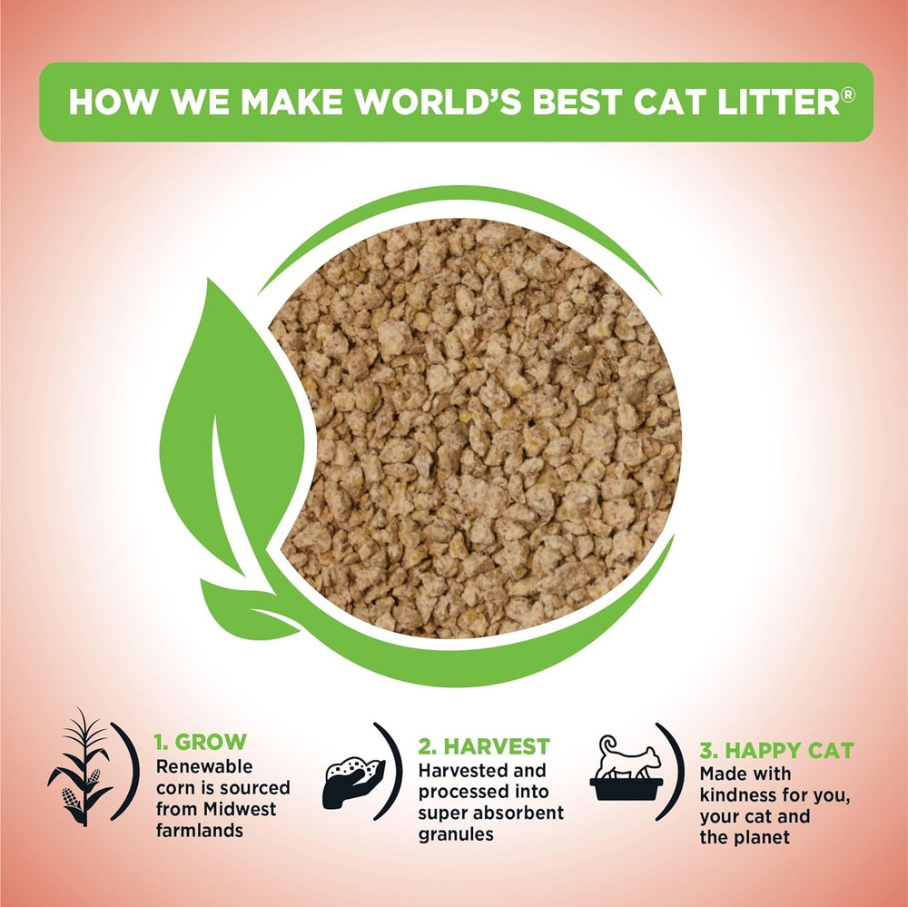Multiple Cat Unscented, 32-Pounds - Natural Ingredients, Quick Clumping, Flushab