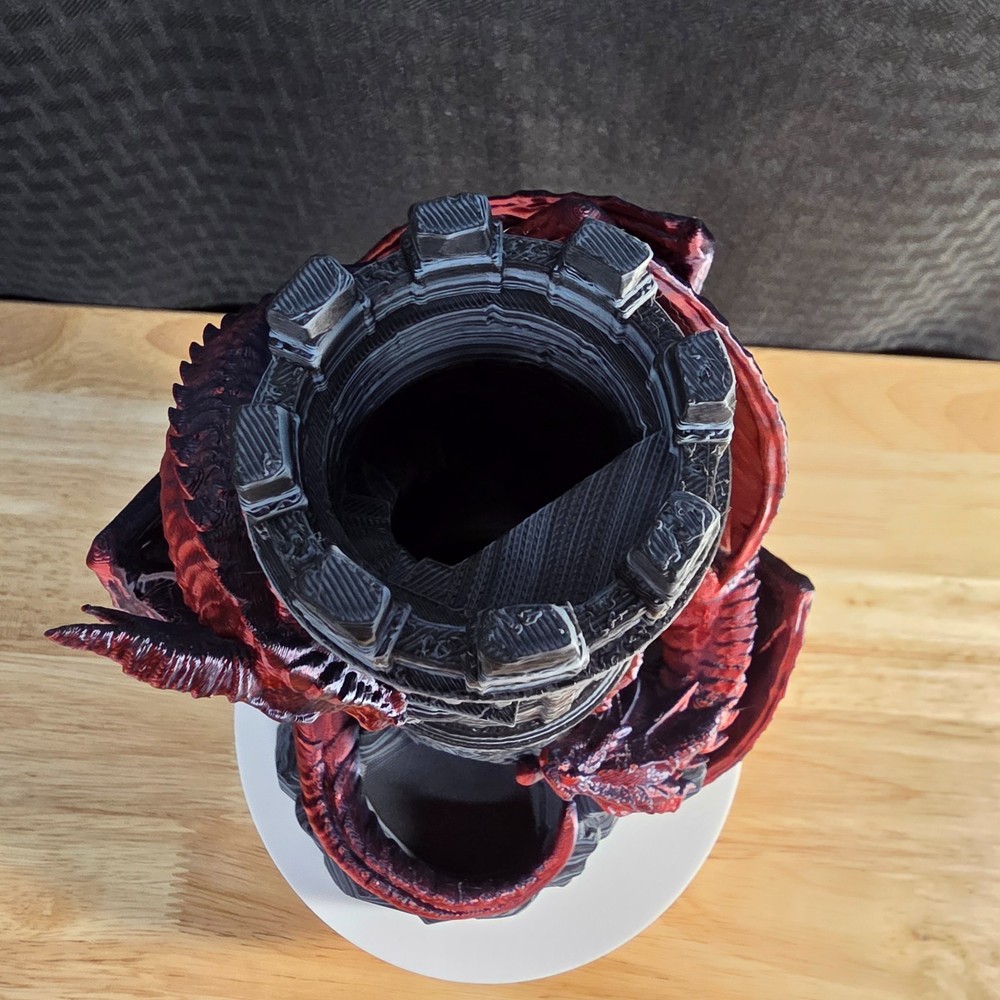 Twin Dragons Dice Tower, DND, 3D Printed Items