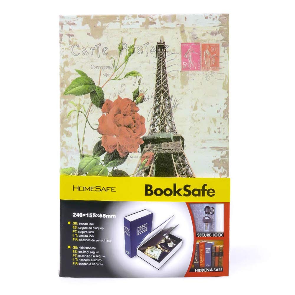 Hidden Book Safe Lockable Dictionary Style Secret Storage Box with Key