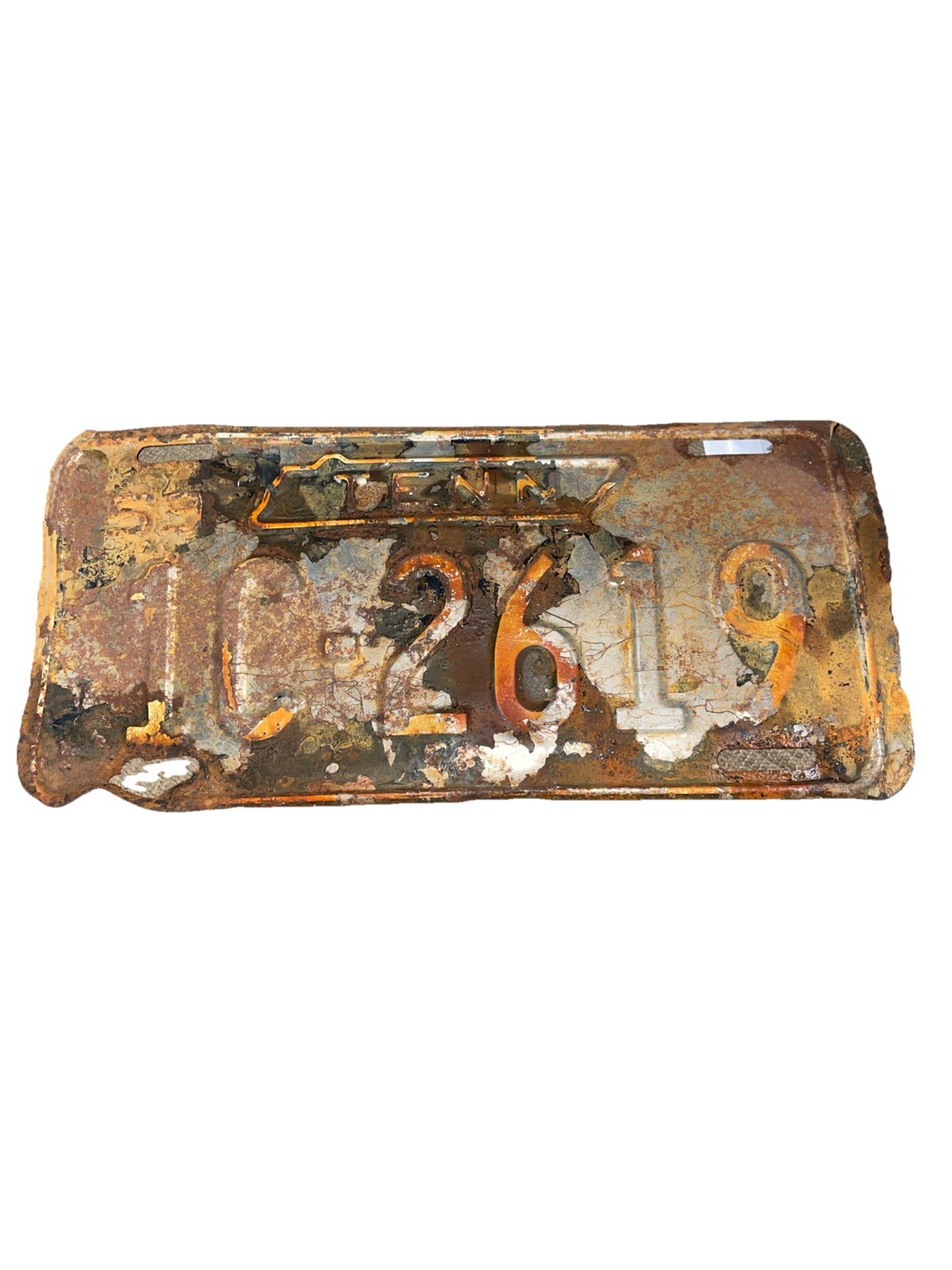 1959 Vintage Tennessee License Plate Rusty