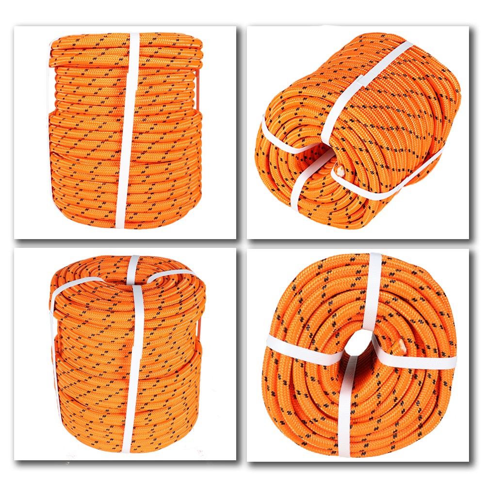 1/2"x200' Double Braid Polyester Bull Tree Clamping Tree Rope Line Nylon Core