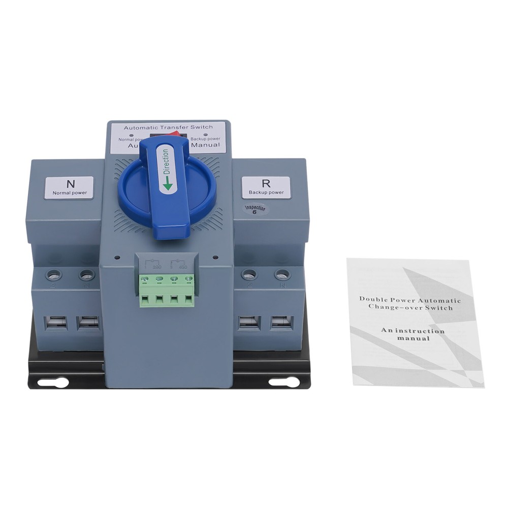 63A 2P ATS Dual Power Automatic Transfer Switch for Generator Changeover Switch