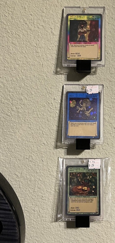 Trading Card Wall Mount. 10 Pack CGC, PSA, Magnet Cases, Top loader Compatible.