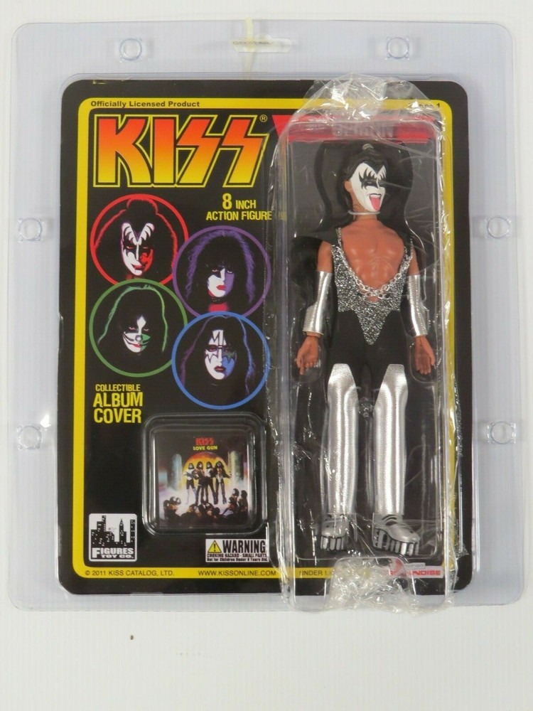 KISS GENE SIMMONS LOVE GUN RETRO MEGO 8 INCH ACTION FIGURE SEALED