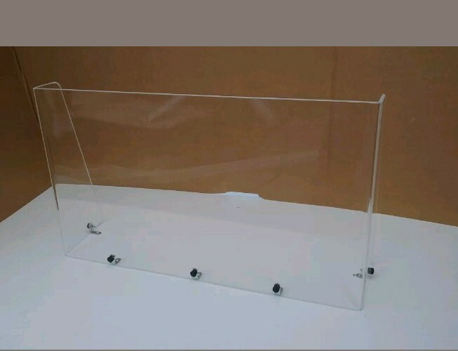 LOW PROFILE 23 1/2" Universal boat windshield", 1/4" plexiglass, center console