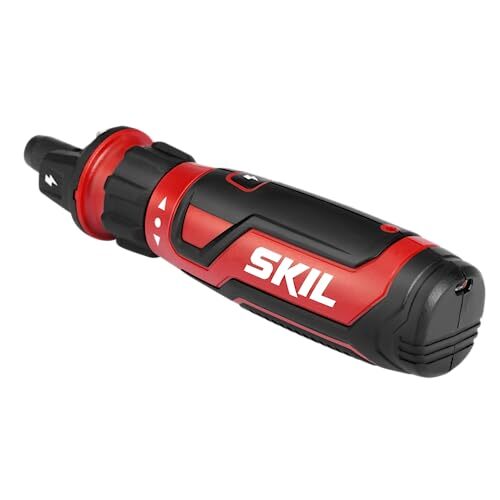 USB Rechargeable 4V Cordless Screwdriver with Electric Circuit Sensor Set Red