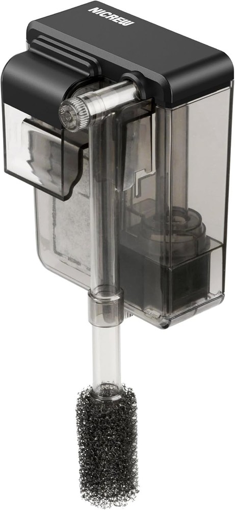 Slim Quiet Aquarium Filter for 1-5 Gallon Tanks - Adjustable Flow, Easy Setup