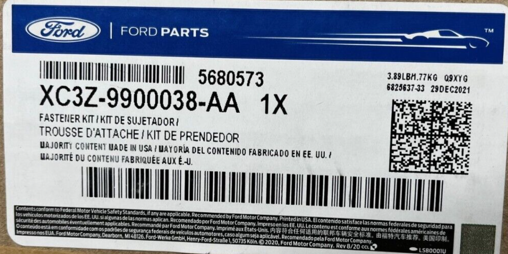 NEW OEM 99-16 Ford Super Duty Long Bed 8' Mounting Kit 8 Bolts, 8 Nuts Clips
