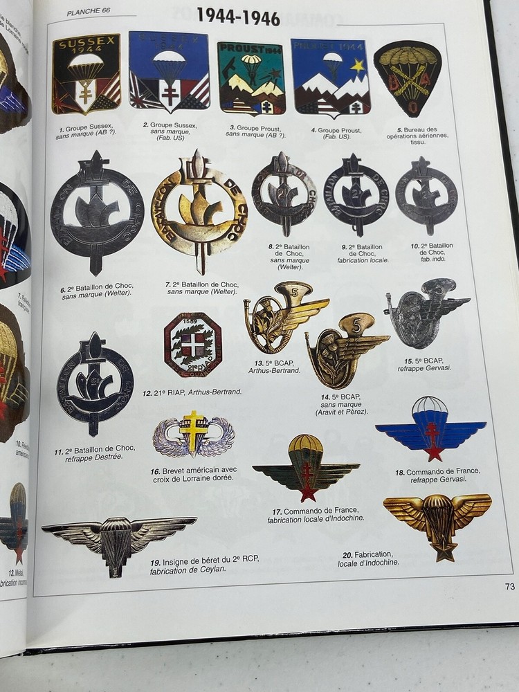 French Airborne Troops Wings And Insignia Reference Book
