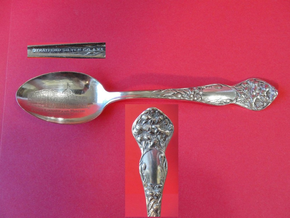 Silverplate Stratford Silver Co Souvenir Library Museum Milwaukee Lilyta Spoon