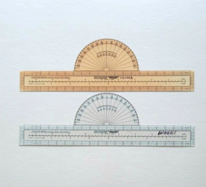 2 C-P 1 Plotter vtg Rulers Flight Navigation Plotter Nautical Distance