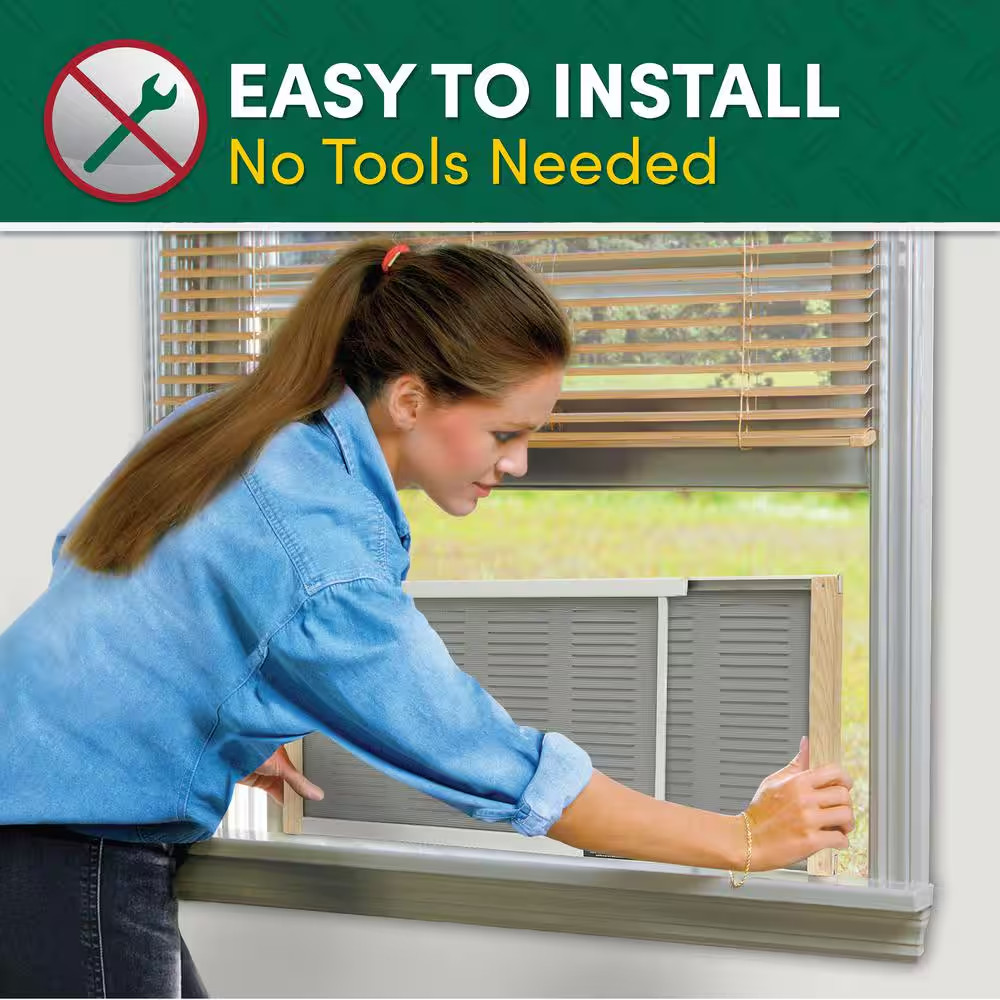 Adjustable Vented Metal Window Mesh Bug Screen Ventilator Sliding Louver 10"x37"