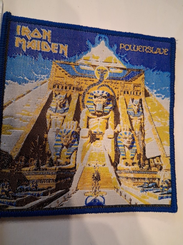 Iron Maiden Powerslave Blue Border Woven Patch