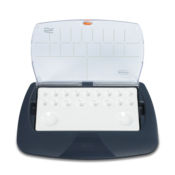 Renfert Lay Glazed Porcelain Art Color Mixing Tray Dental Lab Single Tray