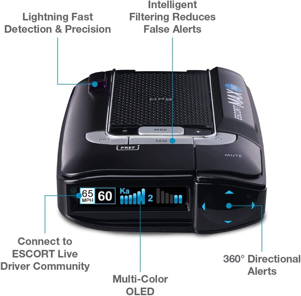 Escort MAX 360 Advanced Radar Laser Detector GPS - NEW