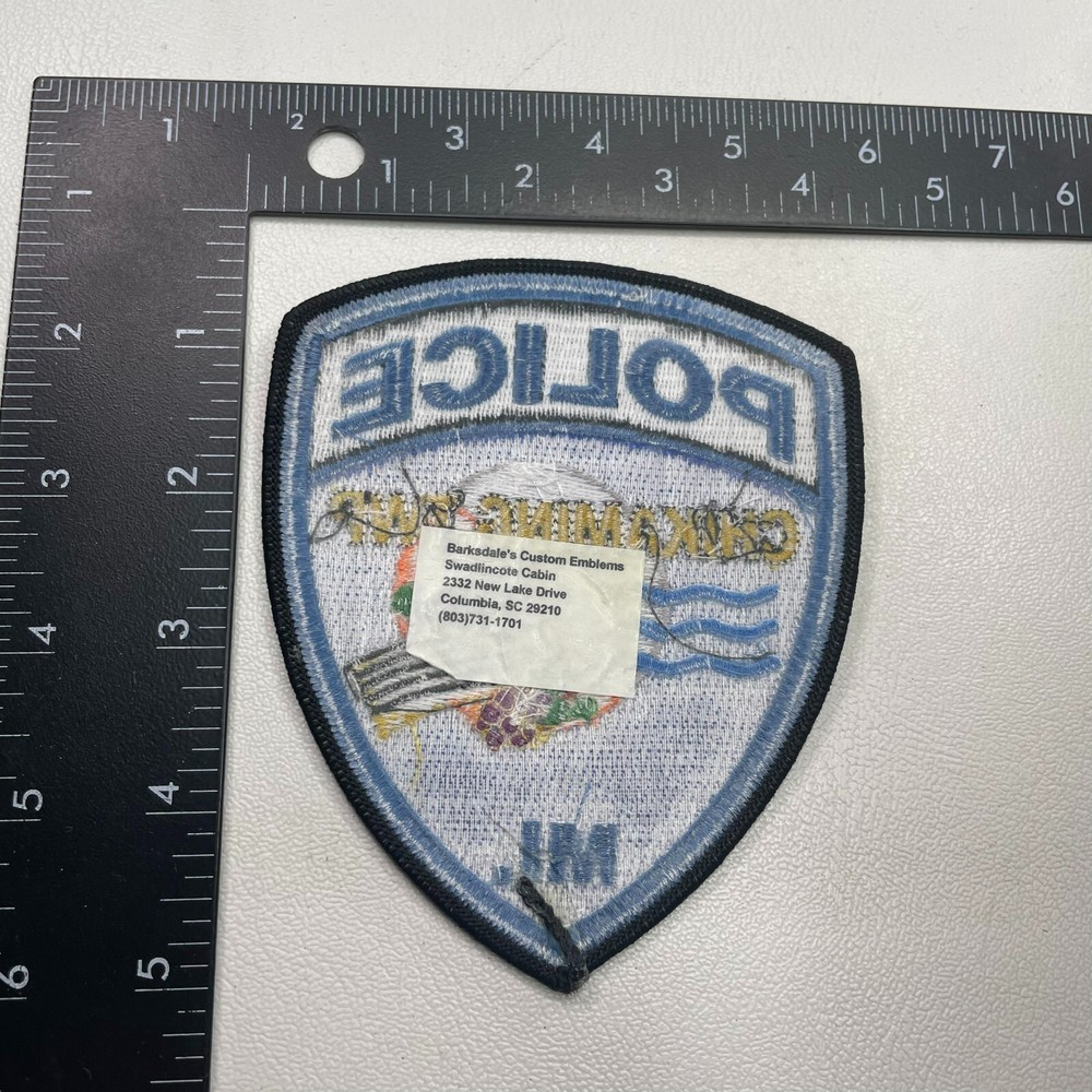 VERSION A Michigan CHIKAMING TOWNSHIP Police Shoulder Patch 25MR