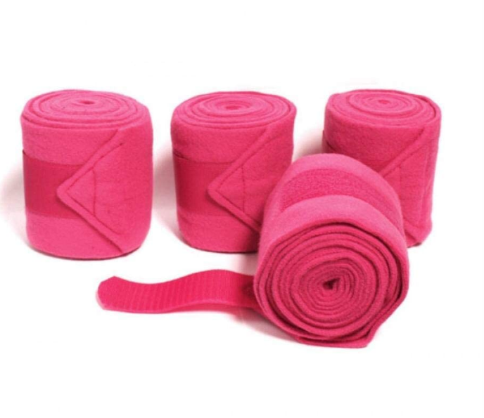 HORSE FLEECE BANDAGES / POLO WRAPS / STABLE WRAPS EQUESTRIAN LEG WRAPS SET OF 4