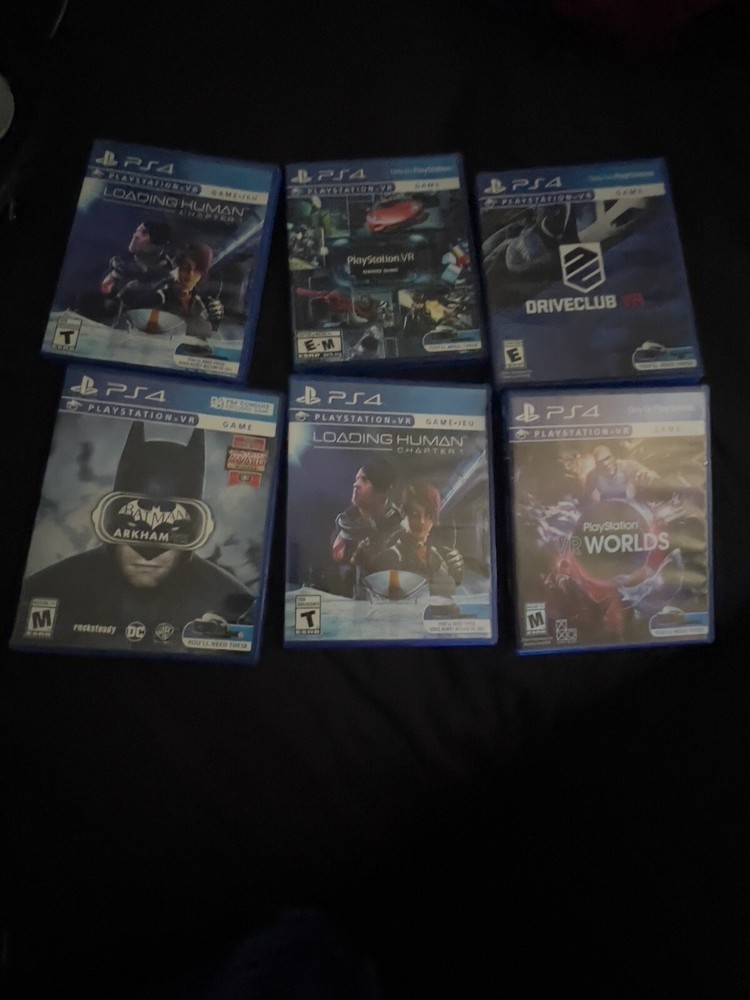 PlayStation VR Headset with Box, Controllers and Games