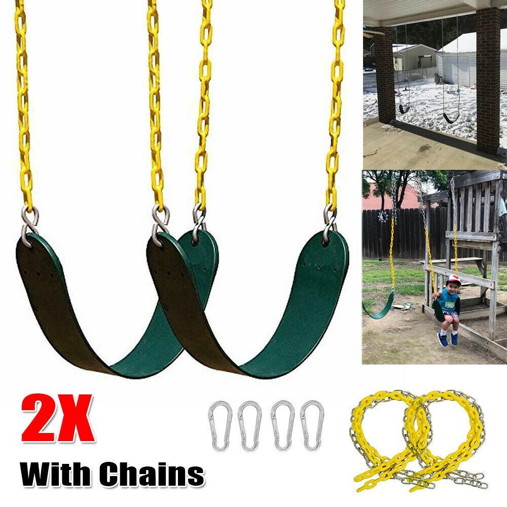 2 Pack Swings Seats  Hanging Straps and Locking Buckles Playground Swing Set