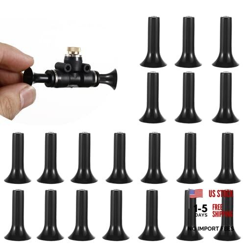 20 Pcs Brass Misting Nozzle T-joint Quick Connect 1/4 Drip Line Plugs for