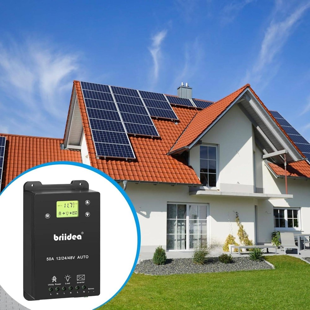 briidea Automatic Transfer Switch, 50A 5500 Watt ATS Dual Power Controller for