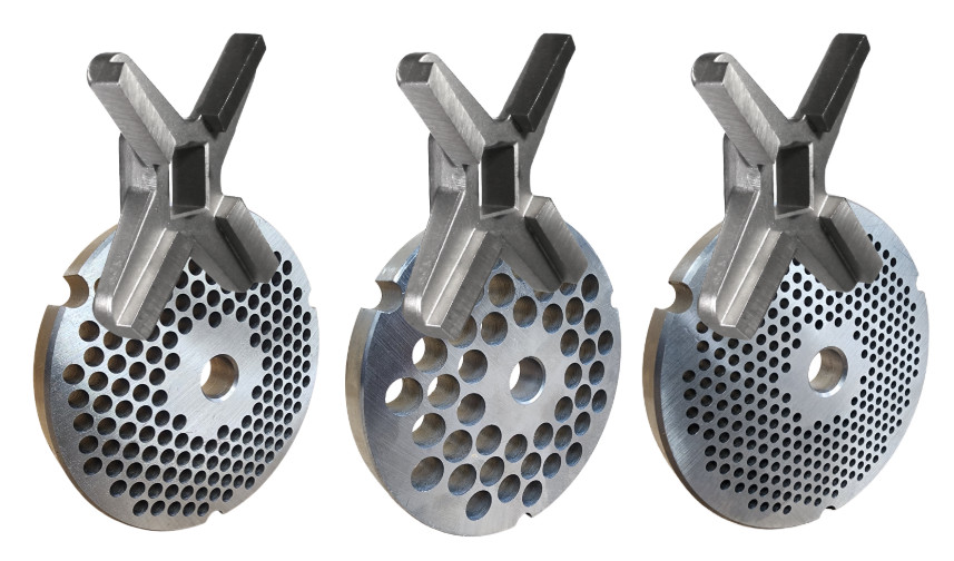 Grinder Plate Pack First, Second, Third Grind #22 3/8", 3/16", 1/8"  With Knives