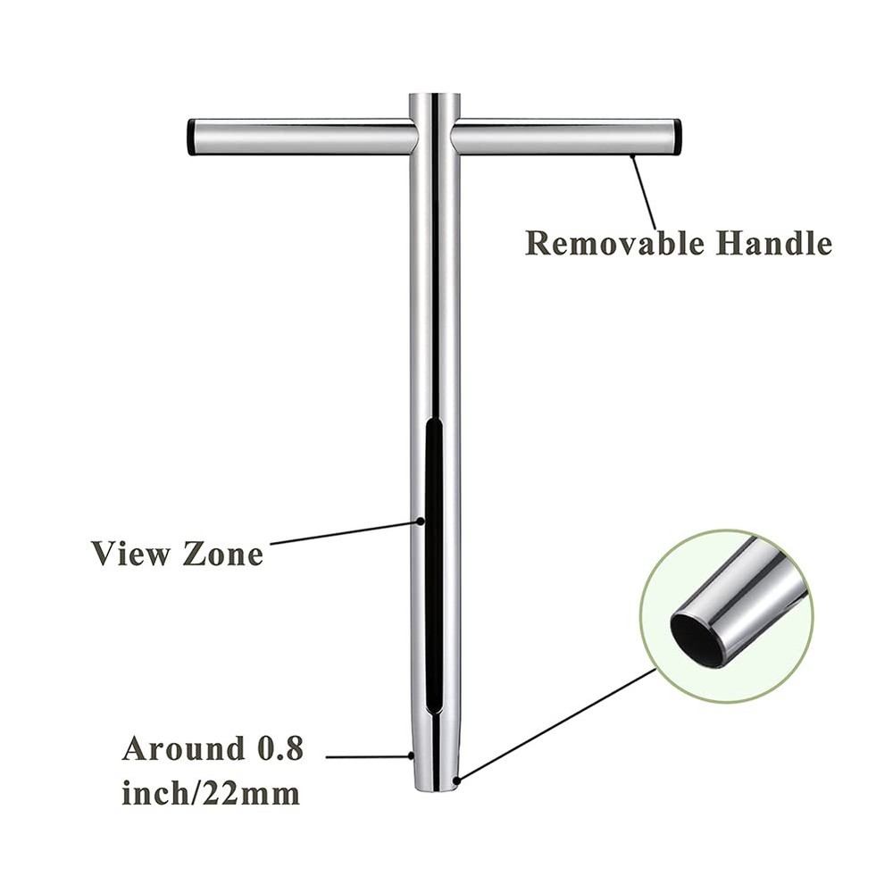Soil Sample Probe 12" W/ T Handle Sampler Tool Test Kit For Plant Care 1PC