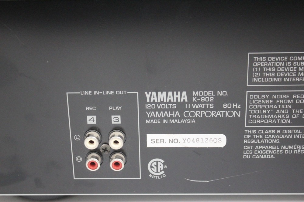 Yamaha K-902 Stereo Double Cassette Deck Tape Player