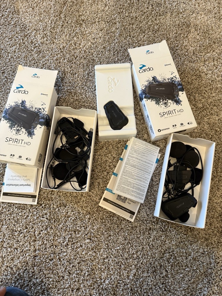 Cardo Spirit HD Headsets Bluetooth - 2 sets