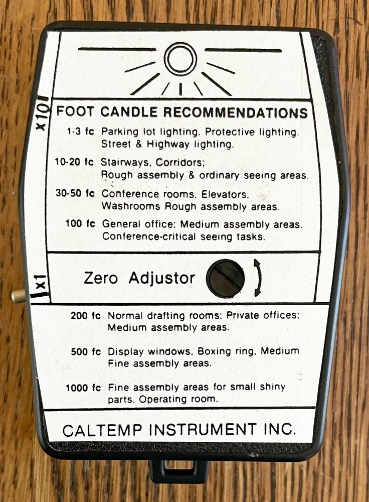 Caltemp type 707 Light Meter with manual
