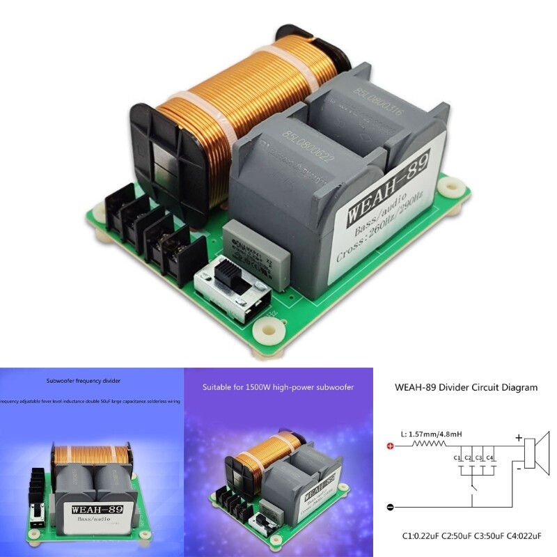 Speaker Frequency Divider Module Pure Bass Hi-Fi Crossover Filter