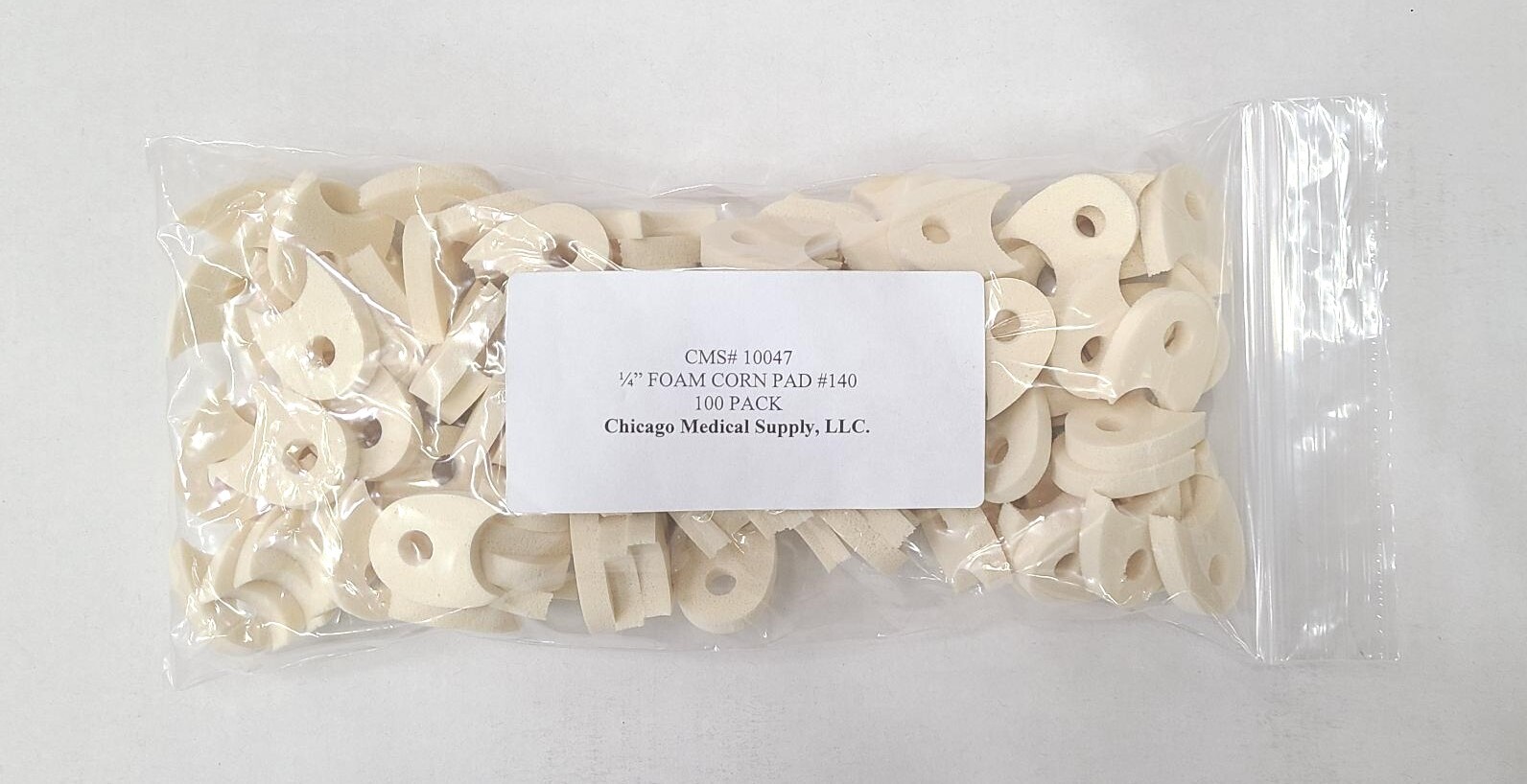 CMS Foam Corn Pads / Toe Separators Spreaders With Aperture 1/8" or 1/4" 100/BG