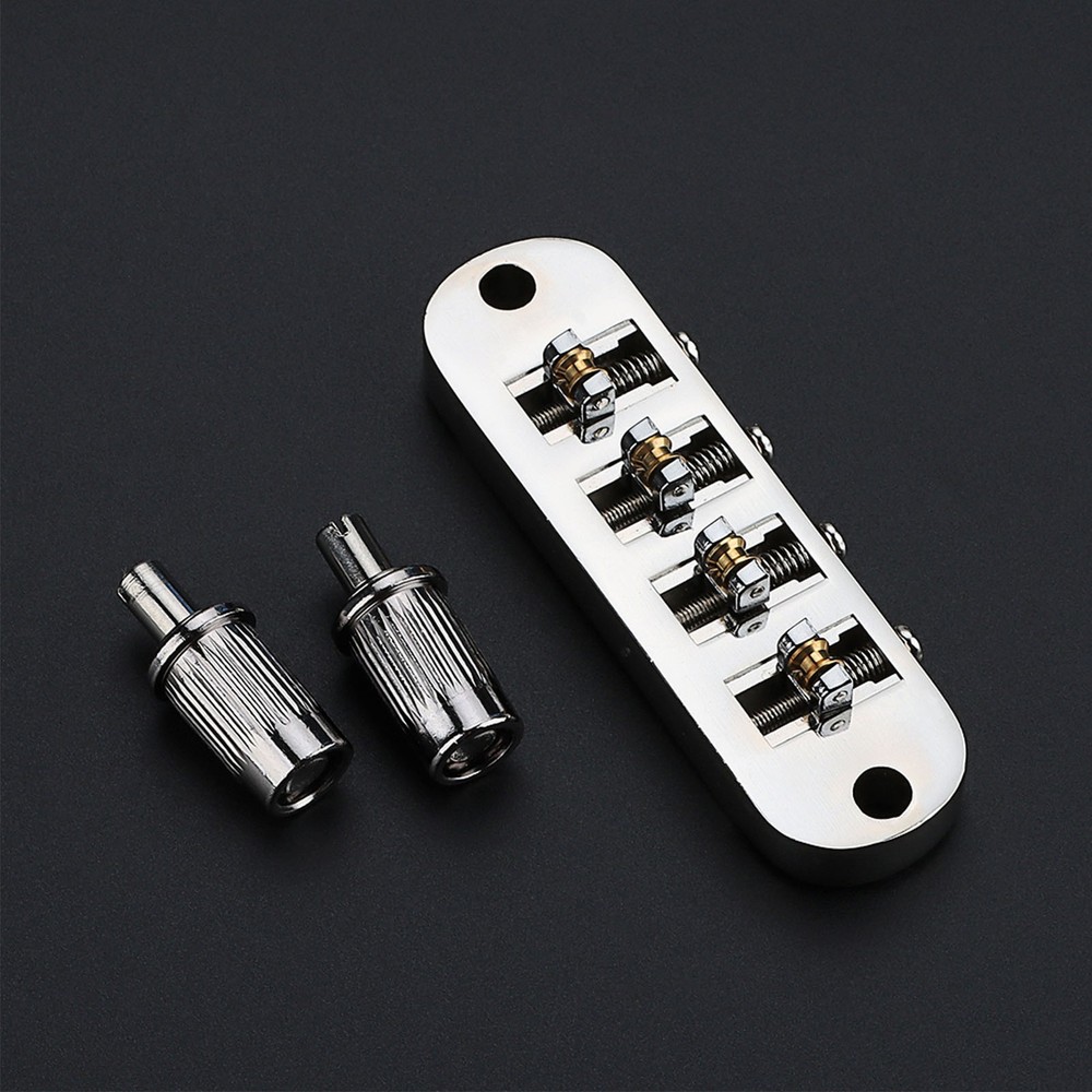 Roller Saddle Bridge Replacement Lightweight 4 String Guitar Bridge For HPGF