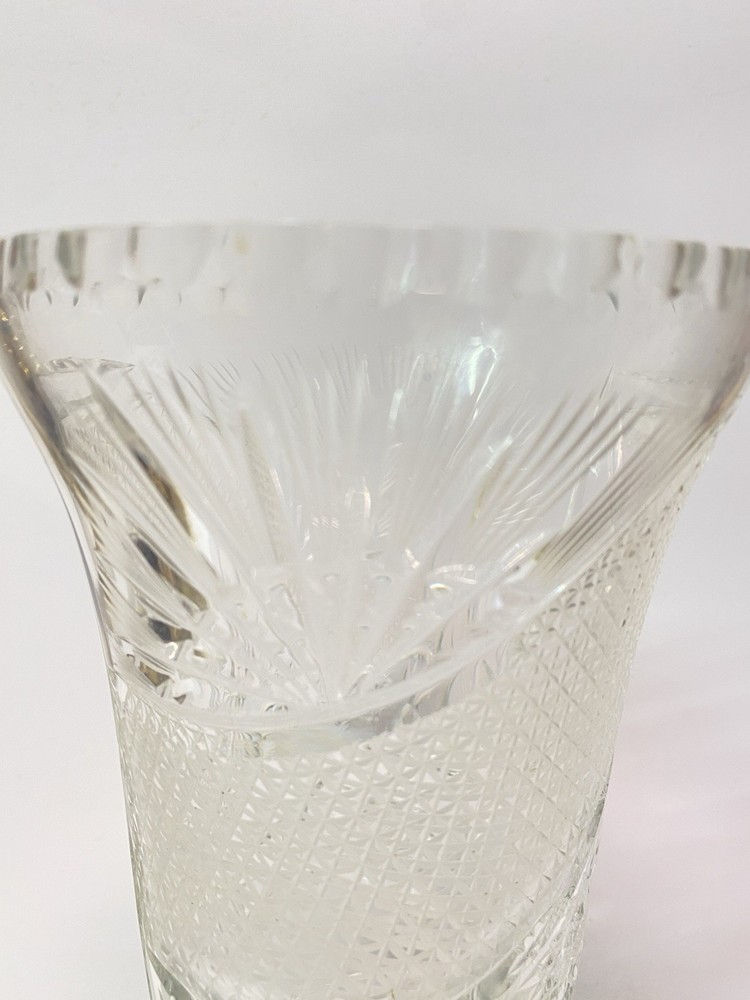 Large Crystal Vase. 9”