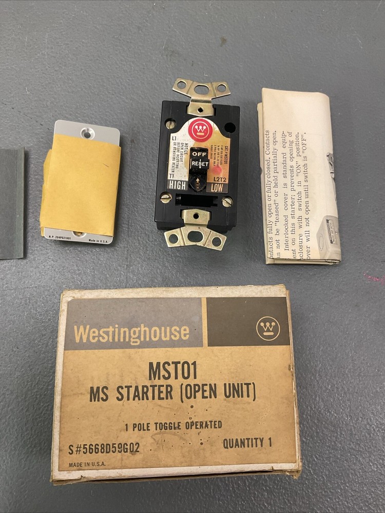 Westinghouse MST01 MS Single Phase Starter- ECS