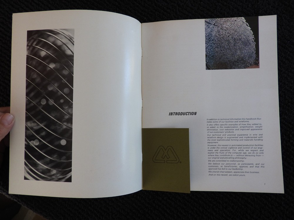 c.1970 Merrill Manufacturing Corporation "Wireforms" Engineering Brochure WI