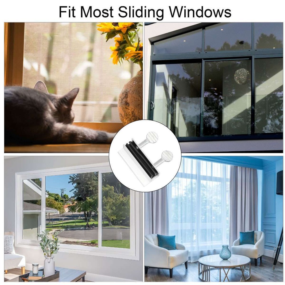6Pcs Sliding Window Locks Child Proof Security Lock Stoppers Window Track Locks