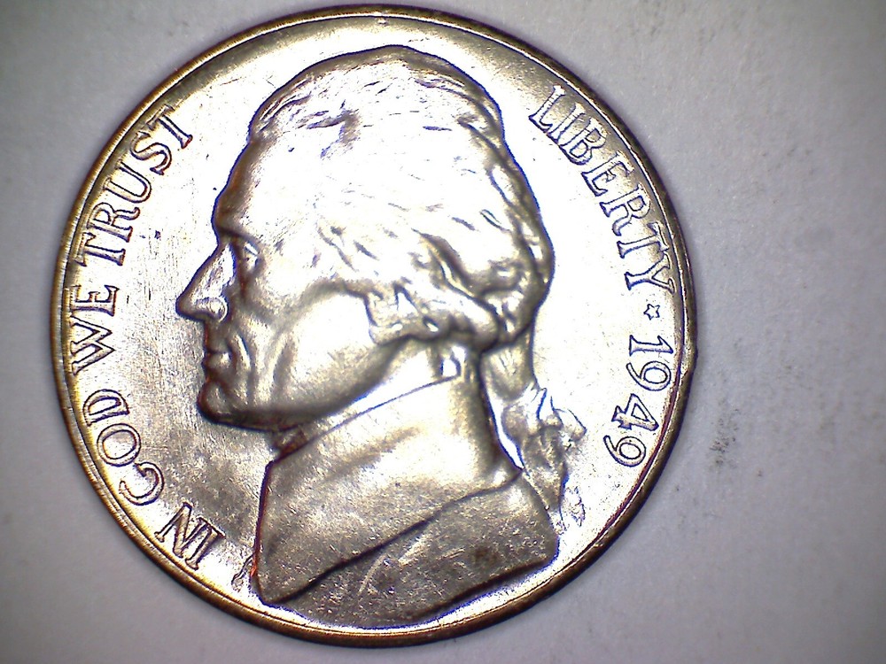 1949 S Jefferson Nickel Gem Bu Uncirculated