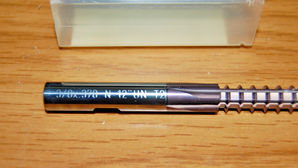 THREAD MILL 3/8" x .370 STRAIGHT FL SOLID CARBIDE K27C XACTFORM# 78808