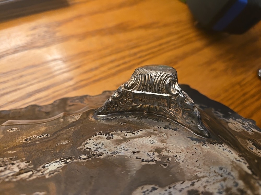 Sheridan Silverplated Teapot And Serving Tray