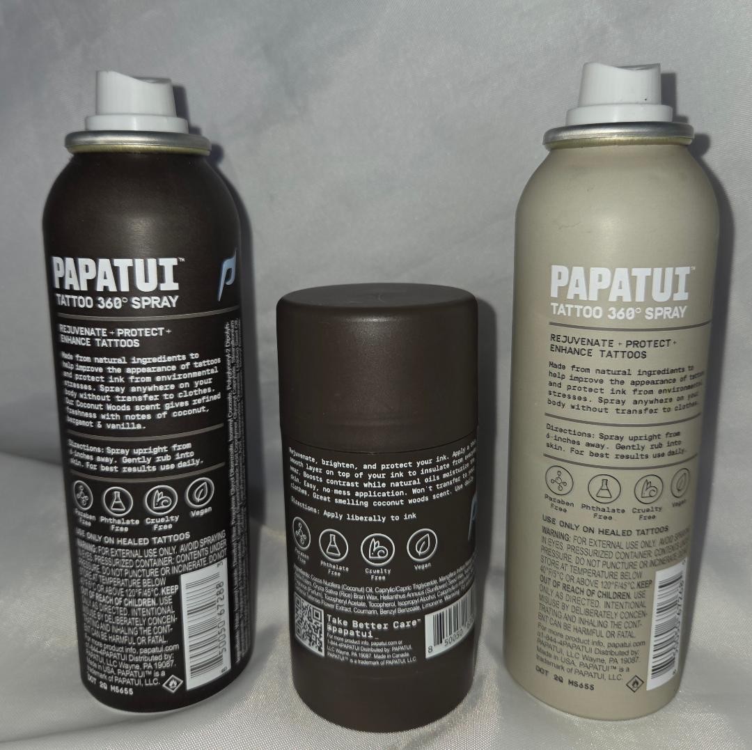 3 Piece Papatui Tattoo Care Products (2)Enhancing Sprays and (1)Stick