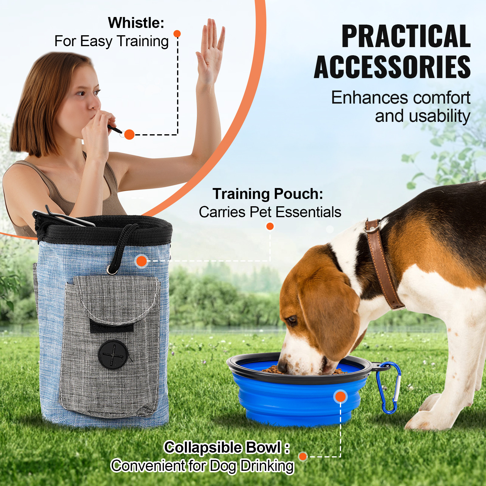 Dog Agility Training Kit Pet Obstacle Course Equipment Backyard 5 PCS Set