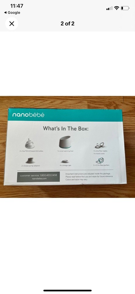 NanoBebe Starter Set Smart Warmer, Pump Adapters, Caps **Missing Pacifier’s **