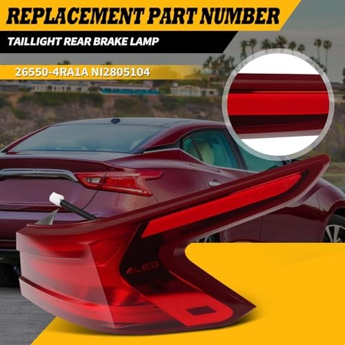 Tail Light Assembly Passenger Side Compatible with Maxima 2016 2017 2018 Right