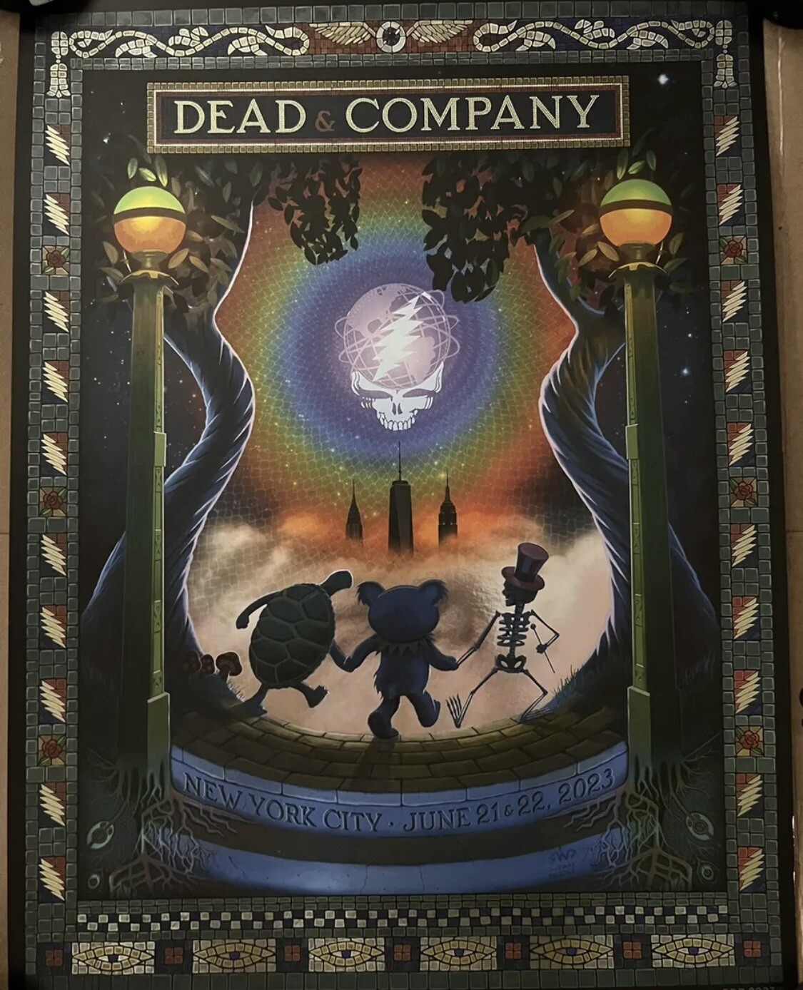 Dead & Company Foil Poster NYC Citi Field 6/21 6/22 2023 Tour Concert Poster