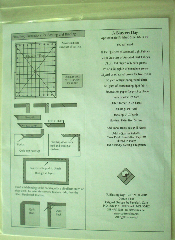 A Blustery Day pieced scrap quilt pattern