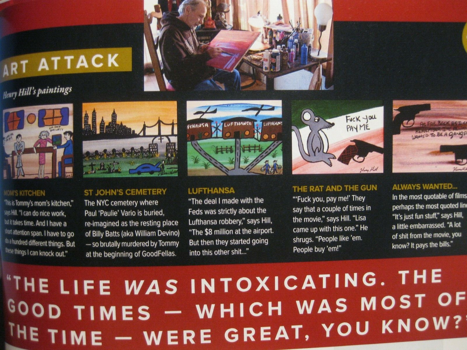 HENRY HILL GOODFELLA MOB ART OUT BILLY BATTS HERES A LEG HERES A A WING