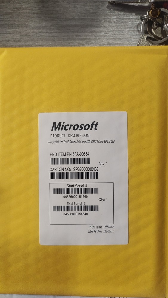 Microsoft Windows Server 2022 Standard Edition 24-Core License 50 CALs Key & COA